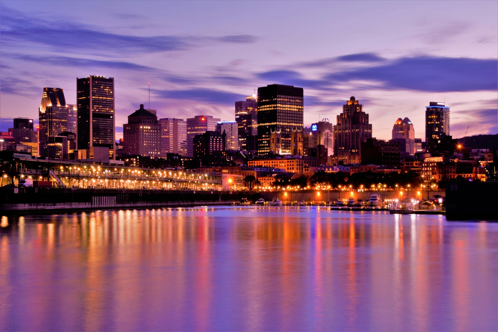 Montreal Skyline at sunset